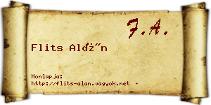 Flits Alán névjegykártya
